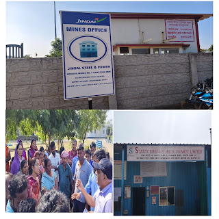 जिंदल माइंस में बाहरी मजदूरों को नौकरी : गोडाडीह में ग्रामीणों का प्रदर्शन, बोले- वादे पूरे नहीं हुए तो बंद करा देंगे खदान..
