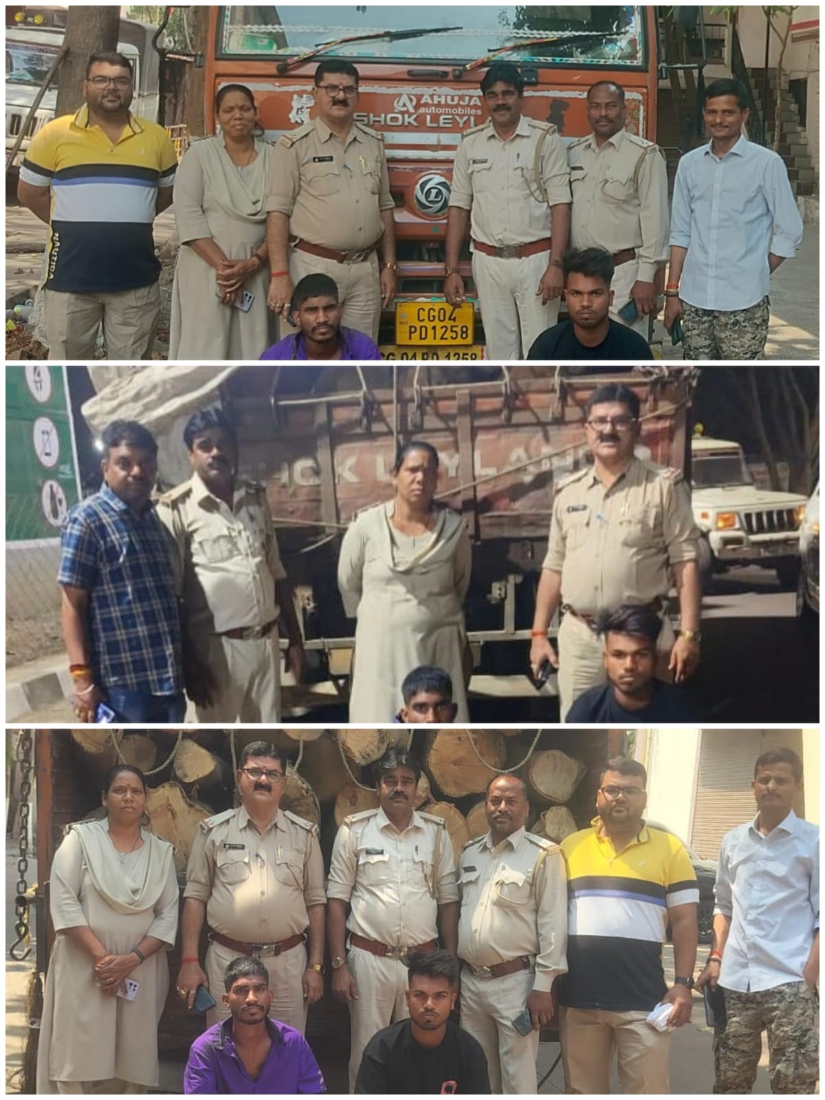 अवैध लकड़ी तस्करी पर वन विभाग का बड़ा एक्शन, रात में ट्रक पकड़कर लाखों की लकड़ी जब्त..