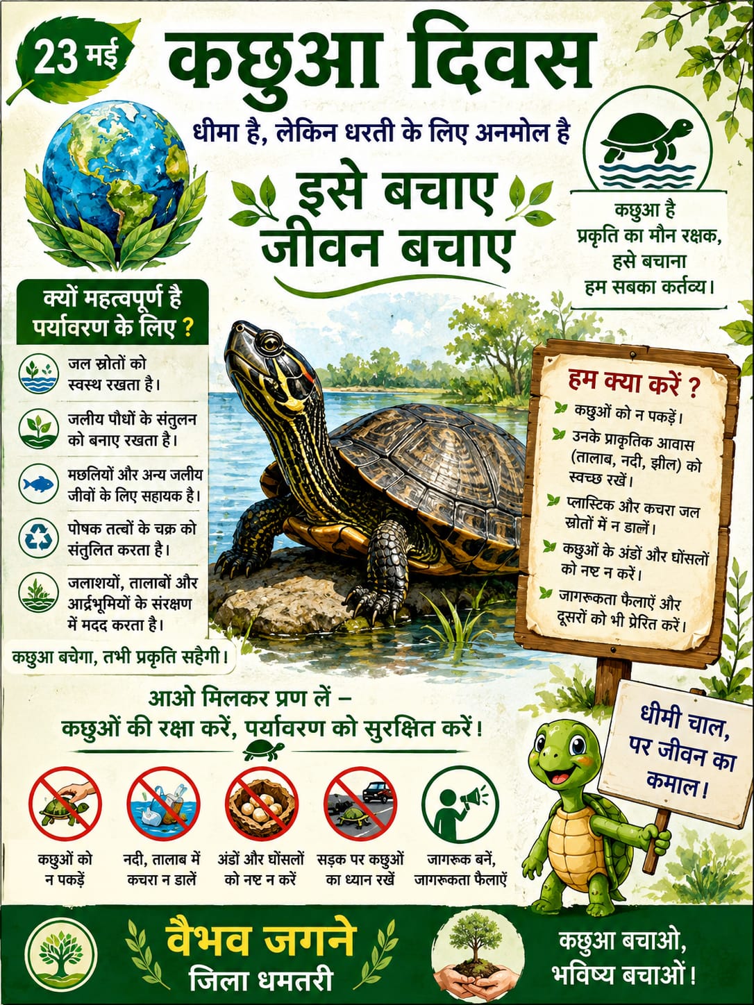 विश्व कछुआ दिवस पर बड़ी उपलब्धि : उदंती सीतानदी टाइगर रिजर्व में मिला दुर्लभ हिमालयी ट्राइकारिनेट हिल टर्टल, बढ़ी जैव विविधता की पहचान..